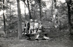 In the Dingle about 1930, Mrs Parry (2nd from R), her sister, her mother & cousin, William Robson Newton (Died 12th June 1941 WW2 in plane crash)